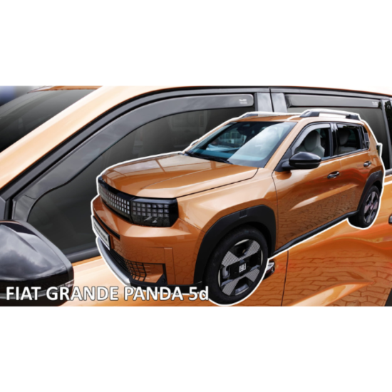 ΣΕΤ ΑΝΕΜΟΘΡΑΥΣΤΕΣ ΓΙΑ FIAT GRANDE PANTA /GRANDE PANTA HYBRID /GRANDE PANDA ELECTRIC 5D 2025+ ΖΕΥΓΑΡΙ ΑΠΟ ΕΥΚΑΜΠΤΟ ΦΙΜΕ ΠΛΑΣΤΙΚΟ HEKO
