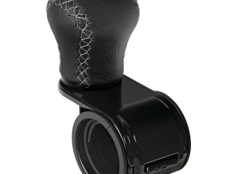 ΤΕΜΠΕΛΗΣ ΤΙΜΟΝΙΟΥ ΠΕΡΙΣΤΡΕΦΟΜΕΝΟΣ ΔΕΡΜΑΤΙΝΟΣ ΜΑΥΡΟΣ ΜΕ ΓΚΡΙ ΡΑΦΗ 20-40mm REVOLVE LAMPA - 1ΤΕΜ