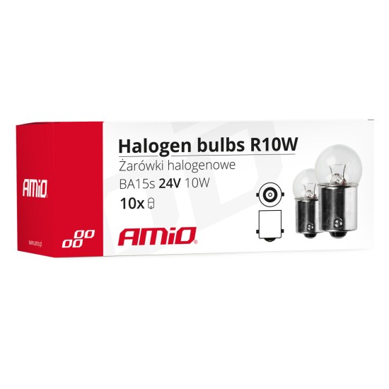 Amio - R10W 24V 10W BA15s (ΦΟΥΝΤΟΥΚΙ) ΑΛΟΓΟΝΟΥ - 10 ΤΕΜ. (01004/AM)