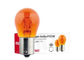 Amio - P21W 24V 21W BA15s ΜΟΝΟΠΟΛΙΚΟ ΠΟΡΤΟΚΑΛΙ ΚΟΥΤΙ 10ΤΕΜ. (01005/AM)