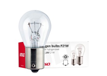 Amio - P21W 24V 21W BA15s ΜΟΝΟΠΟΛΙΚΟ ΑΛΟΓΟΝΟΥ ΚΟΥΤΙ 10ΤΕΜ. (01006/AM)