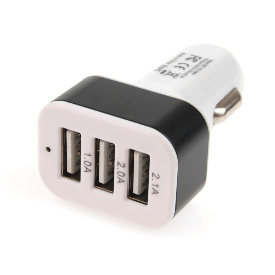Amio - ΦΟΡΤΙΣΤΗΣ ΑΝΑΠΤΗΡΑ ΜΕ 3 ΘΥΡΕΣ USB 12/24V 5100mA (1Α, 2Α, 2.1Α) - 1 ΤΕΜ. (01027/AM)