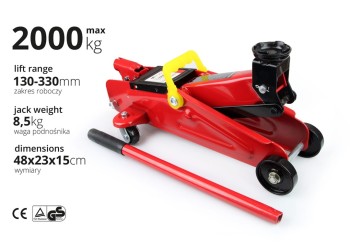 Amio - ΓΡΥΛΟΣ ΥΔΡΑΥΛΙΚΟΣ (ΚΡΟΚΟΔΕΙΛΟΣ) ΜΕ ΡΟΔΕΣ 2.000KG 130-330mm - 1 ΤΕΜ. (01035/AM)