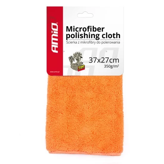 Amio - Πανάκι Γυαλίσματος Μικροΐνες (Microfiber) διάσταση 37x27cm για Επιβατικά Αυτοκίνητα - 1 τεμ. (01047/AM)