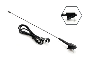 Amio - ΚΕΡΑΙΑ ΟΡΟΦΗΣ ΜΑΥΡΗ 41cm Φ5mm ΜΕ ΚΑΛΩΔΙΟ 1,4m - 1 τεμ. (01048/AM)