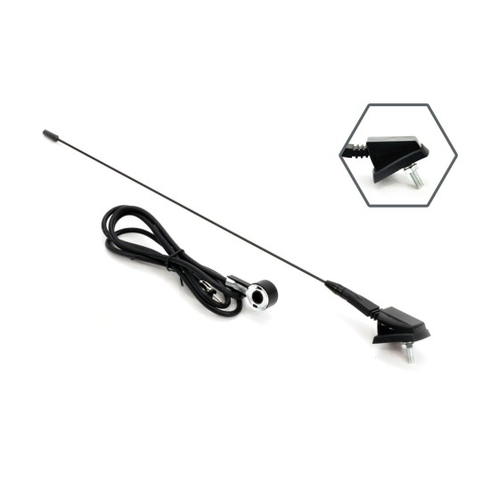 Amio - ΚΕΡΑΙΑ ΟΡΟΦΗΣ ΜΑΥΡΗ 41cm Φ5mm ΜΕ ΚΑΛΩΔΙΟ 1,4m - 1 τεμ. (01048/AM)