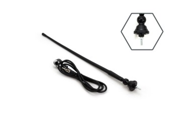 Amio - ΚΕΡΑΙΑ ΟΡΟΦΗΣ ΜΑΥΡΗ 34cm Φ5mm ΜΕ ΚΑΛΩΔΙΟ 1,4m - 1 τεμ. (01049/AM)