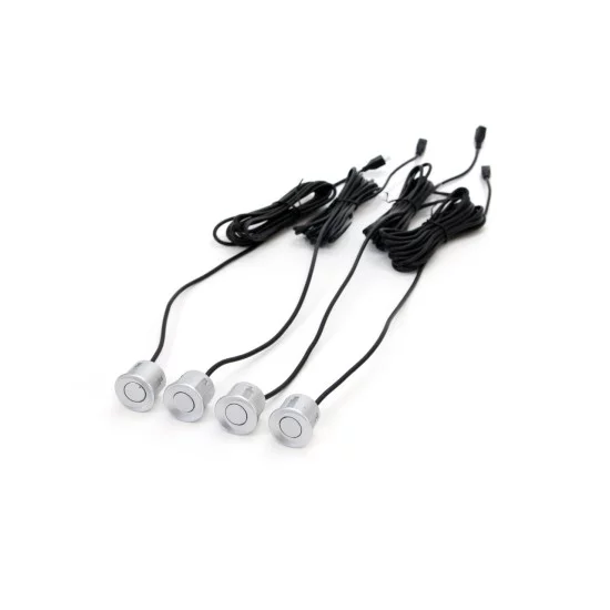 Amio - Σύστημα Παρκαρίσματος με 4 αισθητήρες, κάμερα HD-315 και οθόνη TFT01 τάση λειτουργίας 12V διάσταση 22mm χρώμα Ασημί για Επιβατικά Αυτοκίνητα - 1 σετ (01102/AM)