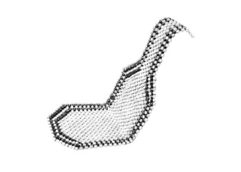 Amio - ΠΛΑΤΟΚΑΘΙΣΜΑ ΜΕ ΞΥΛΙΝΕΣ ΜΠΙΛΙΕΣ (ΛΕΥΚΟ/ΜΑΥΡΕΣ ΛΕΠΤΟΜΕΡΕΙΕΣ - 128 Χ 38 cm) - 1 ΤΕΜ. (01124/AM)