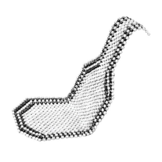 Amio - ΠΛΑΤΟΚΑΘΙΣΜΑ ΜΕ ΞΥΛΙΝΕΣ ΜΠΙΛΙΕΣ (ΛΕΥΚΟ/ΜΑΥΡΕΣ ΛΕΠΤΟΜΕΡΕΙΕΣ - 128 Χ 38 cm) - 1 ΤΕΜ. (01124/AM)