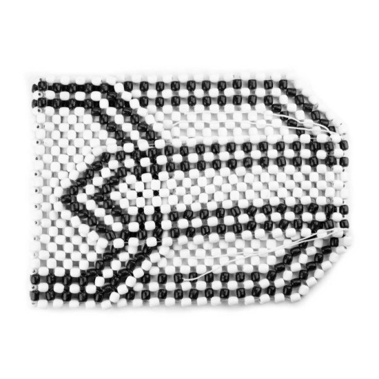 Amio - ΠΛΑΤΟΚΑΘΙΣΜΑ ΜΕ ΞΥΛΙΝΕΣ ΜΠΙΛΙΕΣ (ΛΕΥΚΟ/ΜΑΥΡΕΣ ΛΕΠΤΟΜΕΡΕΙΕΣ - 128 Χ 38 cm) - 1 ΤΕΜ. (01124/AM)