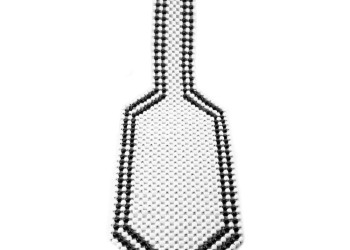 Amio - ΠΛΑΤΟΚΑΘΙΣΜΑ ΜΕ ΞΥΛΙΝΕΣ ΜΠΙΛΙΕΣ (ΛΕΥΚΟ/ΜΑΥΡΕΣ ΛΕΠΤΟΜΕΡΕΙΕΣ - 128 Χ 38 cm) - 1 ΤΕΜ. (01124/AM)