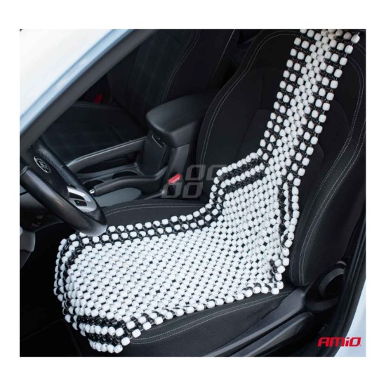 Amio - ΠΛΑΤΟΚΑΘΙΣΜΑ ΜΕ ΞΥΛΙΝΕΣ ΜΠΙΛΙΕΣ (ΛΕΥΚΟ/ΜΑΥΡΕΣ ΛΕΠΤΟΜΕΡΕΙΕΣ - 128 Χ 38 cm) - 1 ΤΕΜ. (01124/AM)