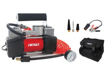 Amio - ΚΟΜΠΡΕΣΕΡ ΑΕΡΑ ΕΛΑΣΤΙΚΩΝ ΜΕΤΑΛΛΙΚΟ 12V 150psi 10bar ΜΕ ΦΙΣ ΑΝΑΠΤΗΡΑ ΚΑΙ ΚΑΛΩΔΙΟ – 1 ΤΕΜ. (01136/AM)