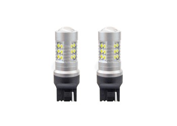 Amio - W21W T20 12/24V 6,2W 5.600K LED 24xSMD3030 CAN-BUS ΛΕΥΚΟ 18x56mm 2ΤΕΜ. (01173/AM)