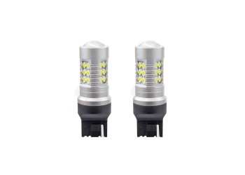 Amio - W21W T20 12/24V 6,2W 5.600K LED 24xSMD3030 CAN-BUS ΛΕΥΚΟ 18x56mm 2ΤΕΜ. (01173/AM)