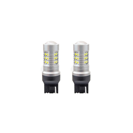 Amio - W21W T20 12/24V 6,2W 5.600K LED 24xSMD3030 CAN-BUS ΛΕΥΚΟ 18x56mm 2ΤΕΜ. (01173/AM)