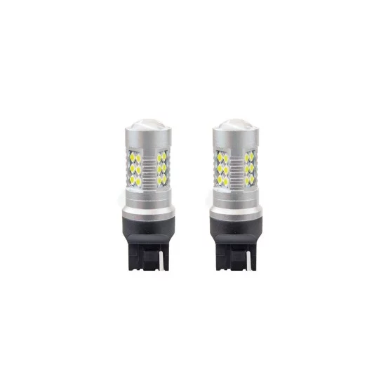 **Amio - Λάμπα τύπου W21W T20 LED τάση λειτουργίας 12/24V απόδοση 6.2W 5600K CAN‑BUS λευκό 18x56mm – 2 τεμ. (01173/AM) για φώτα αυτοκινήτου**