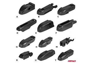 Amio - ΥΑΛΟΚΑΘΑΡΙΣΤΗΡΑΣ MULTICONNECT ΜΕ 12 ΑΝΤΑΠΤΟΡΕΣ 330mm /13'' - 1 ΤΕΜ. (01188/AM)