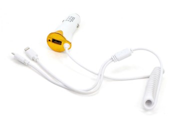 Amio - ΦΟΡΤΙΣΤΗΣ ΑΝΑΠΤΗΡΑ 12/24V 3100mA ΜΕ ΘΥΡΑ USB+MICRO USB+APPLE LIGHTNING ΜΕ ΚΑΛΩΔΙΟ - 1 ΤΕΜ. (01264/AM)