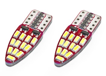 Amio - T10 W5W 12V W2,1x9,5d ΛΕΥΚΟ 5.600K 24SMDx3014HP (ΚΑΡΦΩΤΟ - CAN-BUS) 2ΤΕΜ. (01285/AM)