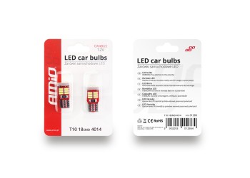Amio - T10 W5W 12V 2,2W LED CAN-BUS 18xSMD4014 ΛΕΥΚΟ 5600K 12x23mm 2ΤΕΜ. (01286/AM)