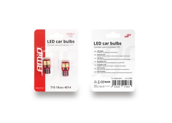 Amio - T10 W5W 12V 2,2W LED CAN-BUS 18xSMD4014 ΛΕΥΚΟ 5600K 12x23mm 2ΤΕΜ. (01286/AM)
