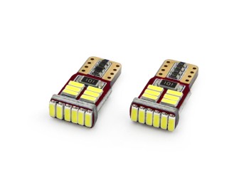 Amio - T10 W5W 12V 2,2W LED CAN-BUS 18xSMD4014 ΛΕΥΚΟ 5600K 12x23mm 2ΤΕΜ. (01286/AM)