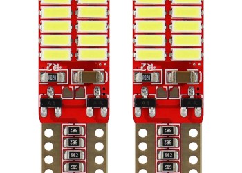 Amio - T10 W5W 12V W2,1x9,5d ΛΕΥΚΟ 5.600K 24SMDx4014 (ΚΑΡΦΩΤΟ - CAN-BUS) 2ΤΕΜ. (01287/AM)