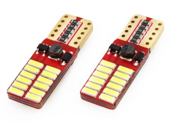 Amio - T10 W5W 12V W2,1x9,5d ΛΕΥΚΟ 5.600K 24SMDx4014 (ΚΑΡΦΩΤΟ - CAN-BUS) 2ΤΕΜ. (01287/AM)