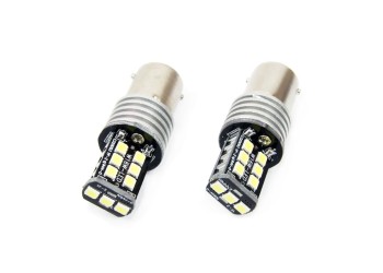 Amio - P21W 1156 12-24V 7.5W 6.000K 800lm ΛΑΜΠΑ LED CANBUS 15SMD 2835 - 2 ΤΕΜ. (01293/AM)
