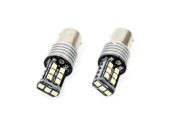 Amio - P21W 1156 12-24V 7.5W 6.000K 800lm ΛΑΜΠΑ LED CANBUS 15SMD 2835 - 2 ΤΕΜ. (01293/AM)