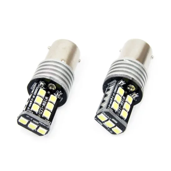 Amio - P21W 1156 12-24V 7.5W 6.000K 800lm ΛΑΜΠΑ LED CANBUS 15SMD 2835 - 2 ΤΕΜ. (01293/AM)