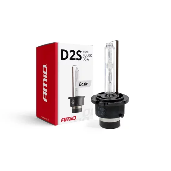 Amio - Ανταλλακτική Λάμπα D2S Xenon 12V 35W 4300K Basic Σειρά P32d-2 για Φώτα Αυτοκινήτου - 1 τεμ. (01319/AM)