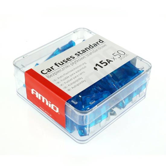 Amio - ΑΣΦΑΛΕΙΕΣ STANDARD 15A - 50 ΤΕΜ. ΚΟΥΤΙ (01335/AM)