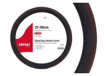 Amio - ΚΑΛΥΜΜΑ ΤΙΜΟΝΙΟΥ 37/39CM SWC-01 ΜΑΥΡΟ ΜΕ ΚΟΚΚΙΝΗ ΡΑΦΗ - 1 τεμ. (01355/AM)