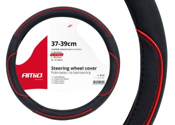 Amio - ΚΑΛΥΜΜΑ ΤΙΜΟΝΙΟΥ 37/39CM SWC-07 ΜΑΥΡΟ/ΚΟΚΚΙΝΕΣ ΡΑΦΕΣ – 1 ΤΕΜ. (01362/AM)