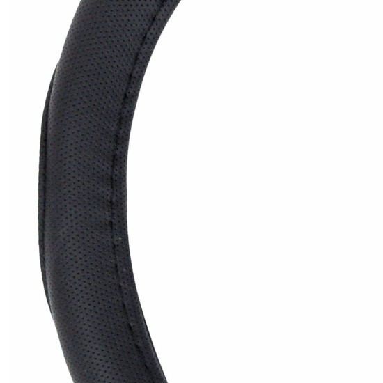 Amio - Κάλυμμα Τιμονιού SWC-09-L Μαύρο από Τεχνόδερμα Διάμετρος 39/41cm για Προστασία και Άνεση Τιμονιού για Επιβατικά και Επαγγελματικά Αυτοκίνητα - 1 τεμ. (01366/AM)