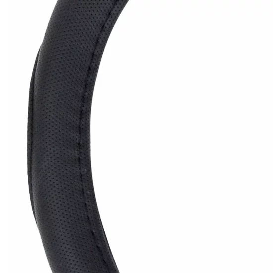 Amio - Κάλυμμα Τιμονιού SWC-09-S Μαύρο από Τεχνόδερμα Διάμετρος 35/37cm για Προστασία και Άνεση Τιμονιού για Επιβατικά και Επαγγελματικά Αυτοκίνητα - 1 τεμ. (01364/AM)