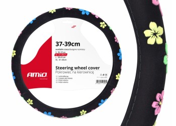 Amio - ΚΑΛΥΜΜΑ ΤΙΜΟΝΙΟΥ 37/39CM SWC-13 ΜΑΥΡΟ ΜΕ ΛΟΥΛΟΥΔΙΑ - 1 ΤΕΜ. (01376/AM)