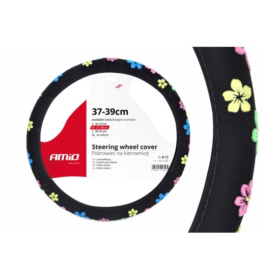 Amio - ΚΑΛΥΜΜΑ ΤΙΜΟΝΙΟΥ 37/39CM SWC-13 ΜΑΥΡΟ ΜΕ ΛΟΥΛΟΥΔΙΑ - 1 ΤΕΜ. (01376/AM)