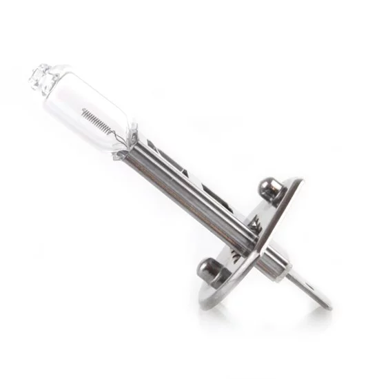 Amio - Λάμπα Αλογόνου Τύπου H1 Lumitec Silver βάση P14.5s τάση λειτουργίας 12V απόδοσης 55W χρώμα Λευκό +100% Φωτεινότητα Έως 25m για Επιβατικά Αυτοκίνητα - 2 τεμ. (01401/AM)