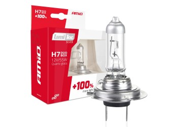 Amio - H7 12V 55W PX26d LUMITEC SILVER ΑΛΟΓΟΝΟΥ +100% UP TO 25m - 2 ΤΕΜ. (01403/AM)