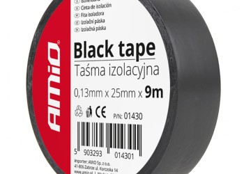 Amio - ΜΟΝΩΤΙΚΗ ΤΑΙΝΙΑ ΜΑΥΡΗ 25MM - 9M - 1 ΤΕΜ. (01430/AM)