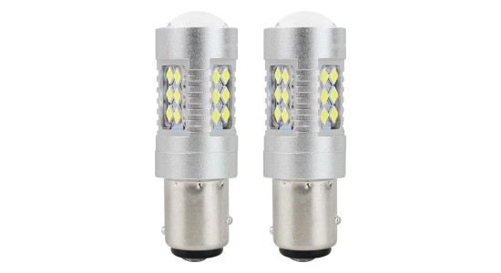Amio - P21/5W BA15d 12/24V 24xSMD 3030 6.000K LED CAN-BUS 15SMD 2835 -2 ΤΕΜ. (01438/AM)