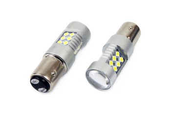Amio - P21/5W BA15d 12/24V 24xSMD 3030 6.000K LED CAN-BUS 15SMD 2835 -2 ΤΕΜ. (01438/AM)