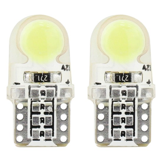Amio - T10 W5W 12V W2,1x9,5d ΛΕΥΚΟ 5.600K 1xCOB LED ΣΙΛΙΚΟΝΗΣ(ΚΑΡΦΩΤΟ) 2ΤΕΜ. (01441/AM)