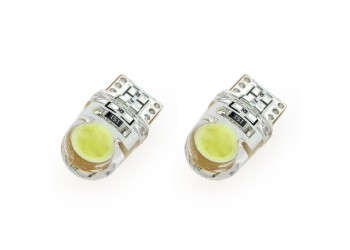 Amio - T10 W5W 12V W2,1x9,5d ΛΕΥΚΟ 5.600K 1xCOB LED ΣΙΛΙΚΟΝΗΣ(ΚΑΡΦΩΤΟ) 2ΤΕΜ. (01441/AM)