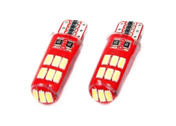 Amio - T10 W5W 12V W2,1x9,5d ΛΕΥΚΟ 5.600K 15SMDx4014 LED ΣΙΛΙΚΟΝΗΣ (ΚΑΡΦΩΤΟ - CAN-BUS) 2ΤΕΜ. (01443/AM)