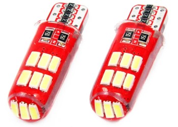 Amio - T10 W5W 12V W2,1x9,5d ΛΕΥΚΟ 5.600K 15SMDx4014 LED ΣΙΛΙΚΟΝΗΣ (ΚΑΡΦΩΤΟ - CAN-BUS) 2ΤΕΜ. (01443/AM)